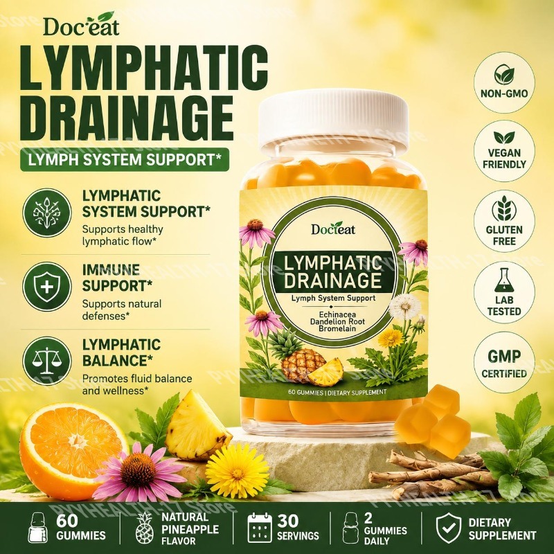 Herbal And Wellness - Docteat Lymphatic System Support Gummies with
