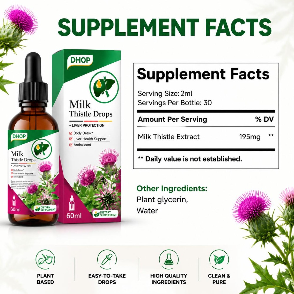 DHOP Milk Thistle Drops Silyma - Milk Thistle Silymarin review and price