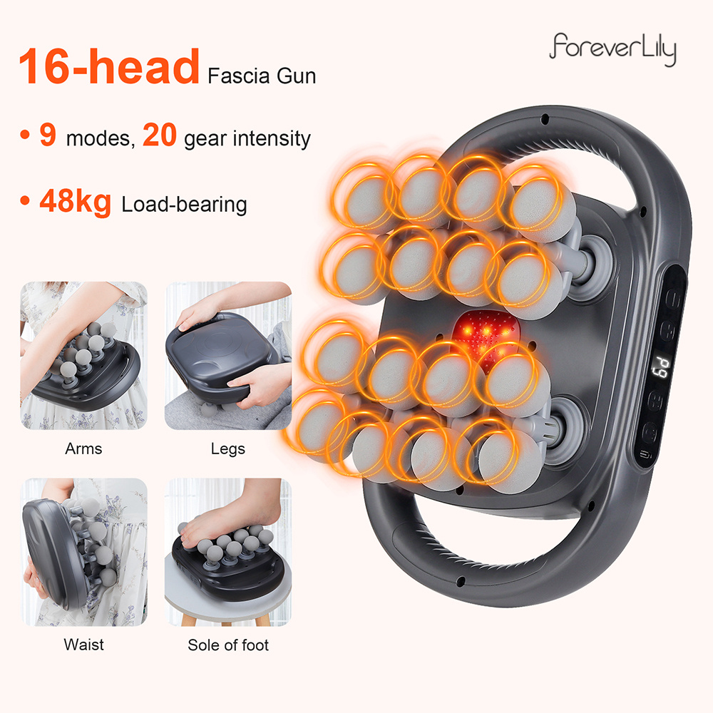 16-Head Fascia Gun High-Freque - Health Wellness review and price