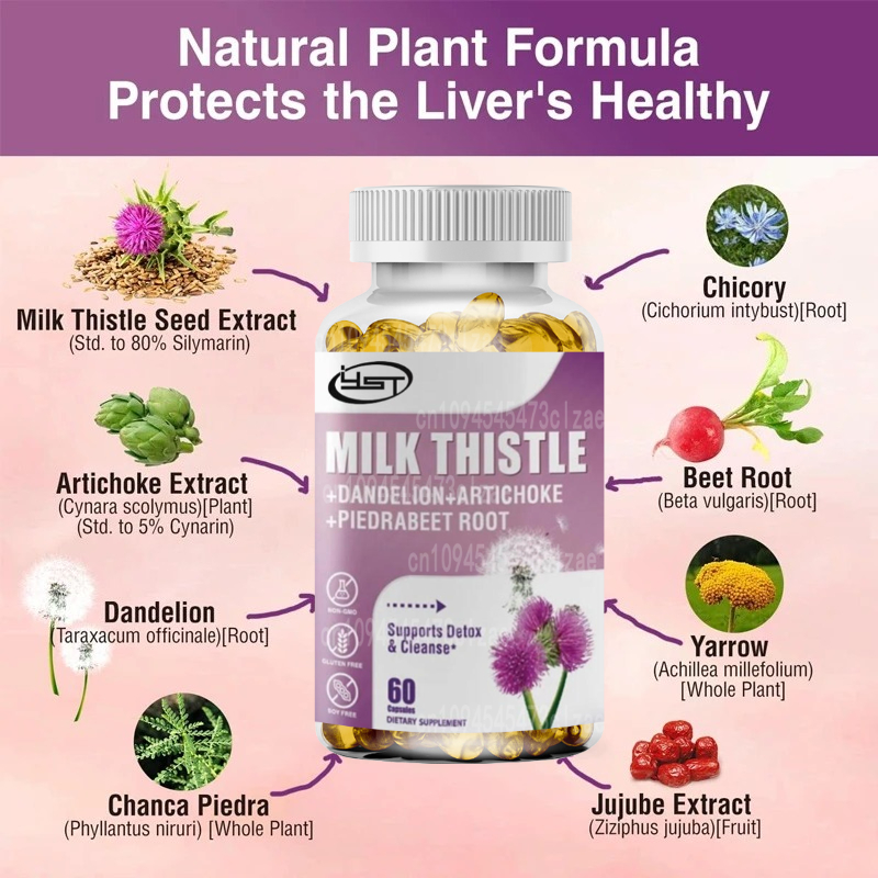 Milk Thistle Supplement Contai - Milk Thistle Silymarin review and price